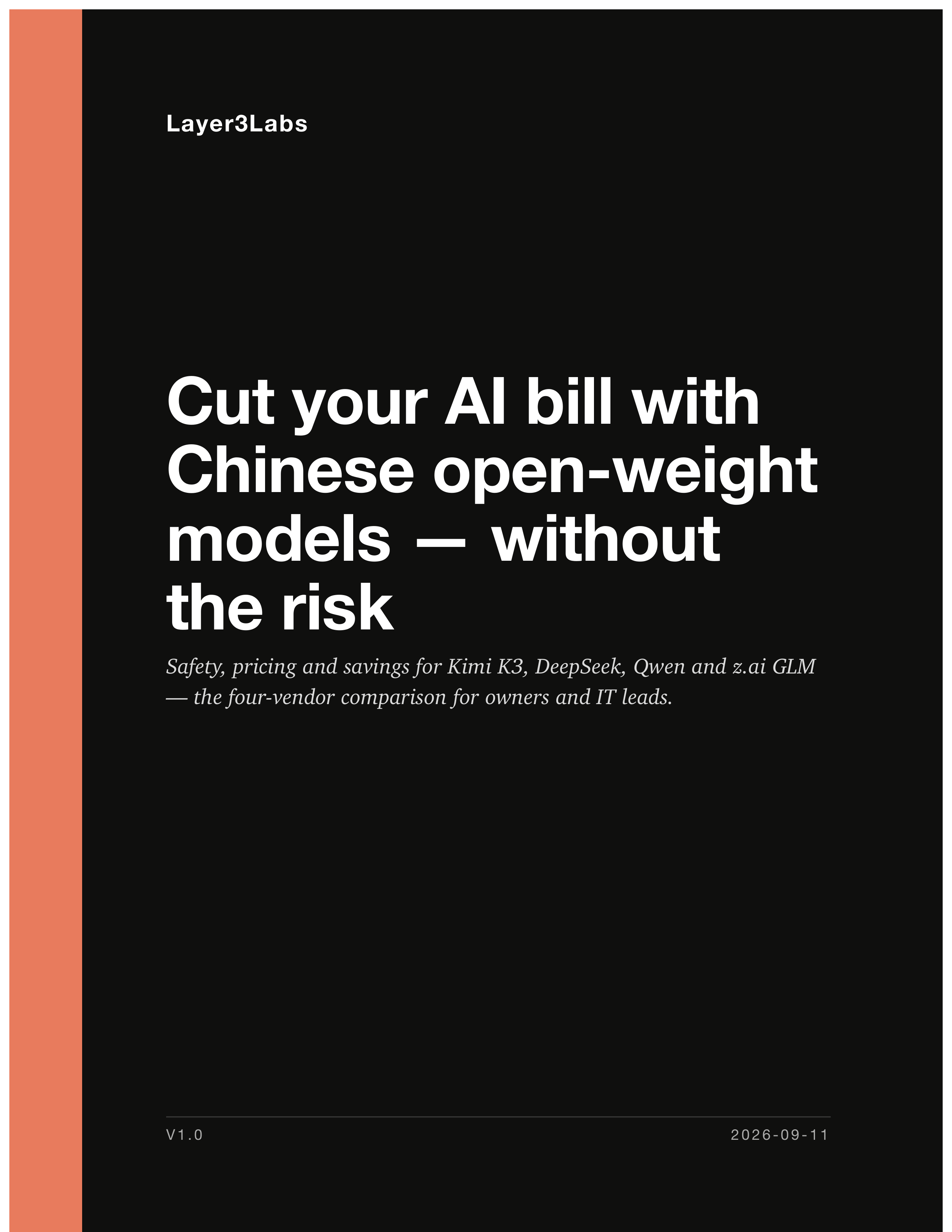 Cover of Cut your AI bill with Chinese open-weight models — without the risk